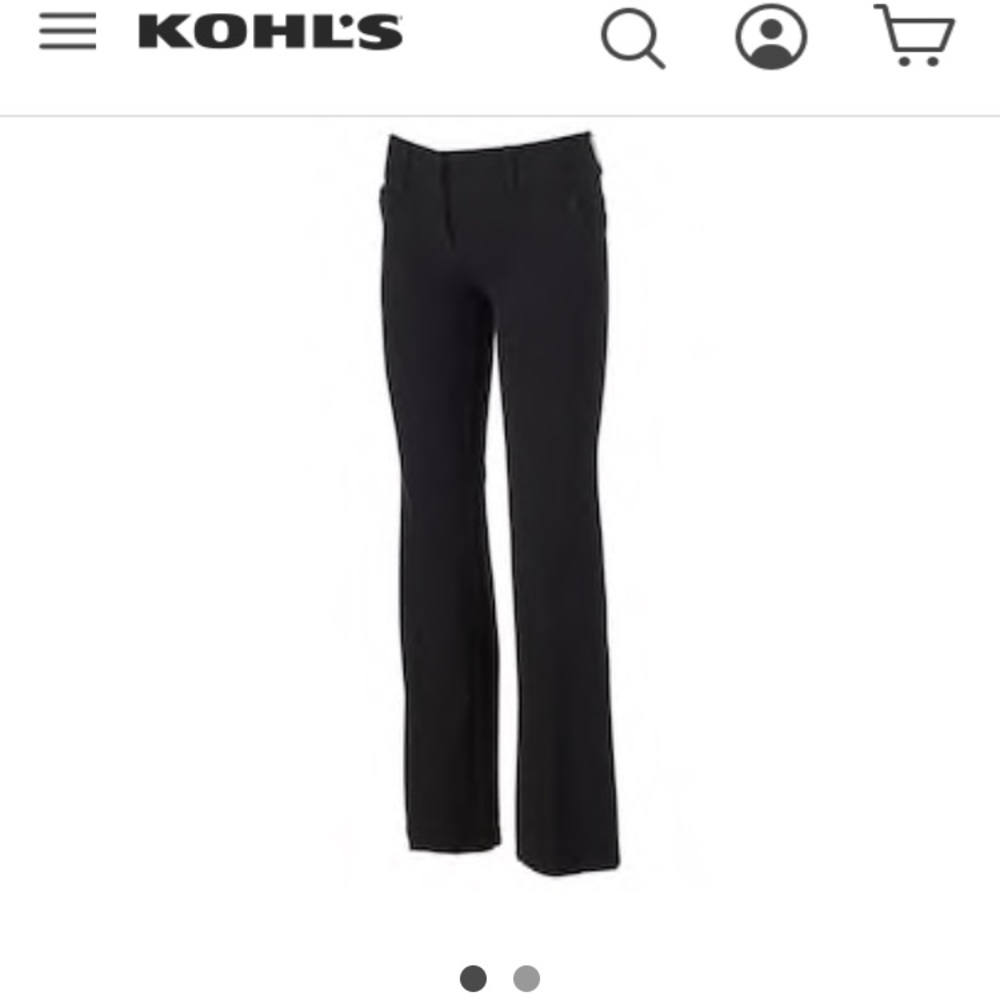 Straight legged Bootcut Black Dress Pants